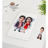 BK Kişiye Özel Sevgililer Karikatürlü Beyaz Defter-4