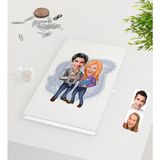 BK Kişiye Özel Sevgililer Karikatürlü Beyaz Defter-50