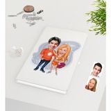 BK Kişiye Özel Sevgililer Karikatürlü Beyaz Defter-54