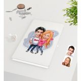 BK Kişiye Özel Sevgililer Karikatürlü Beyaz Defter-5