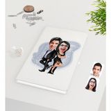 BK Kişiye Özel Sevgililer Karikatürlü Beyaz Defter-6