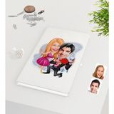 BK Kişiye Özel Sevgililer Karikatürlü Beyaz Defter-9