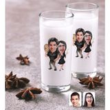 BK Kişiye Özel Sevgililer Karikatürlü Ikili Rakı Bardağı Seti-18