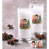 BK Kişiye Özel Sevgililer Yeni Yıl Karikatürlü Ikili Rakı Bardağı Seti-4