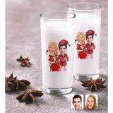 BK Kişiye Özel Sevgililer Yeni Yıl Karikatürlü Ikili Rakı Bardağı Seti-5
