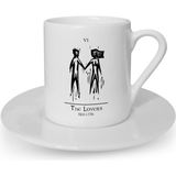 BK Kişiye Özel Tarot The Lovers (Aşıklar) Türk Kahvesi Fincanı