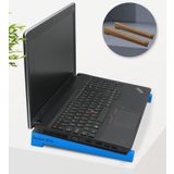 BK Kişiye Özel Taşınabilir Ahşap Mavi Notebook Laptop Standı