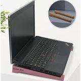 BK Kişiye Özel Taşınabilir Ahşap Pembe Notebook Laptop Standı