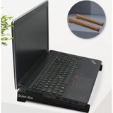 BK Kişiye Özel Taşınabilir Ahşap Siyah Notebook Laptop Standı