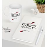 Bk Kişiye Özel Türkçe Öğretmeni Beyaz Defter Kalem Kupa Seti-2