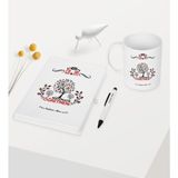 Bk Kişiye Özel Yılın En Iyi Matematik Öğretmeni Temalı Beyaz Defter Kalem Kupa Seti - 1