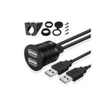 BK Teknoloji 2 Bağlantılı Gömme Panel Montaj USB Uzatma Kablosu 1 Metre