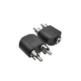 BK Teknoloji 2 RCA Erkek to 3.5 mm Aux Stereo Dişi Ses Ayırıcı Adaptör