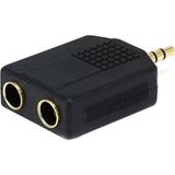 BK Teknoloji 3.5mm Stereo Erkek Fiş To 2X6.35MM Stereo Dişi Ayırıcı Adaptör