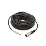 BK Teknoloji 3 Pin Xlr Erkek To 6.35MM Stereo Enstrüman Mikrofon Ses Kablosu-20 Metre