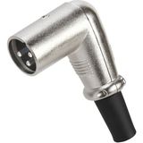 BK Teknoloji 90 Derece 3 Pin Xlr Erkek Lehim Tipi Ses Mikrofon Hoparlör Konnektörü