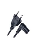 BK Teknoloji 90 Derece Açılı L Tip C7 Tv-Teyp-Işıldak-Playstation Güç Kablosu 1.5 Metre