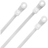 BK Teknoloji Delikli Vidalanabilir 2.5 x 100 mm Cırt Kablo Bağı 100 Adet Beyaz