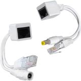 BK Teknoloji Ip Kameralar Için RJ45 Pasif Poe Kablo Adaptör Seti Beyaz