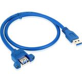 BK Teknoloji Panel Tipi Vidalı USB 3.0 Dişi-Erkek Uzatma KABLOSU-30CM