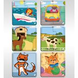 Bk Toys 10 Parça Eğitici Ahşap Yapboz Puzzle 3 Yaş Üstü Araçlar Temalı Eğlenceli Tasarım