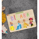 BK Toys Çocuklara Özel Prenses Konseptli Ahşap Eğitici Yapboz Puzzle