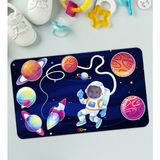 BK Toys Çocuklara Özel Uzay Konseptli Büyük Boy Ahşap Eğitici Yapboz 50X30 cm Puzzle