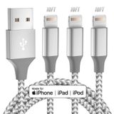 Bkayp iPhone Şarj Cihazı 3 paket 10FT Apple MFi Sertifikalı Uzun Yıldırım Kablosu Hızlı Şarj Yüksek Hızlı Veri Senkronizasyonu USB Kablosu Uyumlu iPhone 14 13/12/11 Pro Max/XS MAX/XR/XS/X/8/7/Plus/6S (Gri