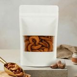 Bkb Ambalaj Beyaz Kraft Pencereli Doypack Kilitli Ambalaj Ayakta Duran Gıda Poşeti - 20x30 cm