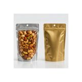 Bkb Ambalaj Gold Metalize Doypack Kilitli Ambalaj - Ayakta Duran Gıda Poşeti - 13x22,5 cm - 100 Adet