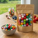 Bkb Ambalaj Kraft Geniş Pencereli Doypack Kilitli Ambalaj Ayakta Duran Gıda Poşeti - 16x27 cm - 200 Adet