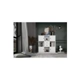 BKConcept KTP-1053-Ç 4 Kapaklı Çekmeceli Raflı 65 cm Beyaz Kitaplık