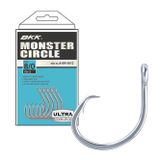 BKK Monster Circle Kanca | 8/0 | 5'li Paket | 4X | Tuzlu Su Ultra Antirust Kaplama | İğne Kanca Noktası | Dövme Şaft | Trolling ve Canlı Yem