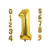Bkmc 1 Yaş Rakam Folyo Balon Altın Renk 36 Cm 16 Inç -dogum Günü -parti-kutlamA Gold bmcNM4