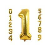 Bkmc 1 Yaş Rakam Folyo Balon Altın Renk 36 Cm 16 Inç Dogum Günü Parti Kutlama
