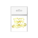 Bkmc 10 Adet Dövme Happy Bırthday Yıldızlı Varaklı Altın Pk:10 bmcNM627