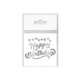 Bkmc 10 adet Dövme Happy Bırthday Yıldızlı Varaklı Gümüş bmcNM652