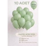 Bkmc 10 Adet Latex Balon 10 Inç Parti Balonu Doğum Günü Süsleme Balonu - Küf Yeşili