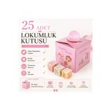 Bkmc 25 Adet Hoş Geldin Bebeğim Lokum Kutusu | Baby Shower Pembe Hediyelik Şeker Kutusu | Premium Karton
