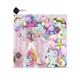 Bkmc 3 Harfli 9 Yaş Karakterli Unicorn Temalı İyi Ki Doğdun Makaron Balon Doğum Günü Parti Kutlama Seti bmcNM817