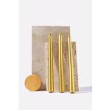 Bkmc 3 Lü Gold Şamdan Mumu Gold bmcNM1008