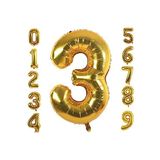 Bkmc 3 Yaş Rakam Folyo Balon Altın Renk 76 Cm 16 Inç -dogum Günü -parti-kutlama 3 bmcNM15