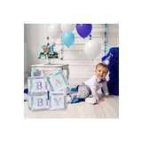 Bkmc 4 Kutu Gümüş Şeffaf Kutu Baby Yazılı Harf Gümüş 25 Cm bmcNM496