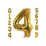 Bkmc 4 Yaş Rakam Folyo Balon Altın Renk 36 Cm 16 Inç -dogum Günü -parti-kutlama