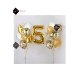 Bkmc 5 Yaş Gold Folyo Balon Şeffaf Balon Seti Doğum Günü Parti Seti