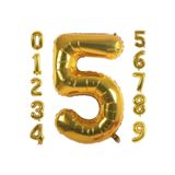 Bkmc 5 Yaş Rakam Folyo Balon Altın Renk 76 Cm 16 Inç -dogum Günü -parti-kutlama 5 bmcNM14
