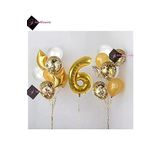 Bkmc 6 Yaş Gold Folyo Balon Şeffaf Balon Seti Doğum Günü Parti Seti bmcNM732