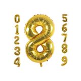 Bkmc 8 Yaş Rakam Folyo Balon Altın Renk 36 Cm 16 Inç -dogum Günü -parti-kutlama