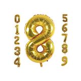 Bkmc 8 Yaş Rakam Folyo Balon Altın Renk 76 Cm 16 Inç -dogum Günü -parti-kutlama 8 bmcNM19
