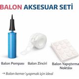 Bkmc Balon Aksesuar Seti 3’lü – Balon Pompası + Balon Zinciri + Balon Yapıştırma Noktası
